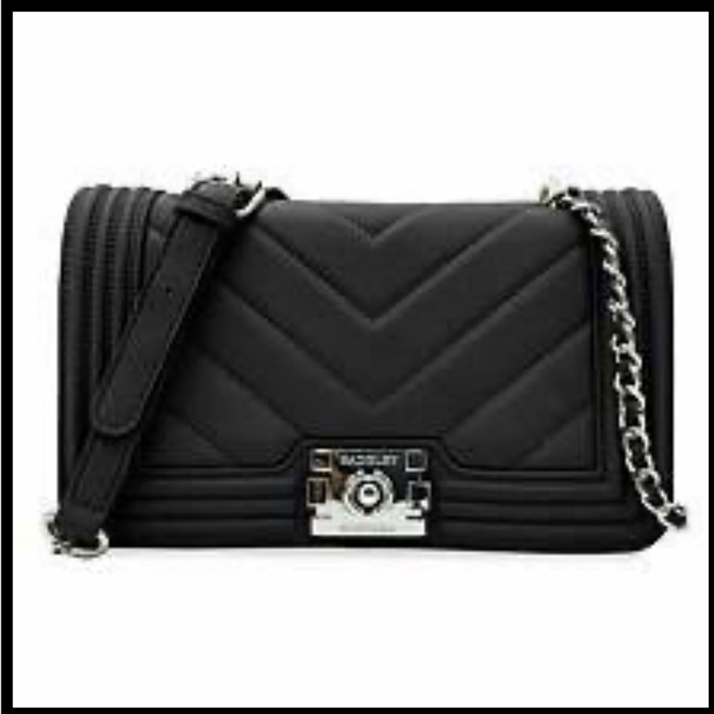 Badgley Mischka Black Quilted Crossbody Bag